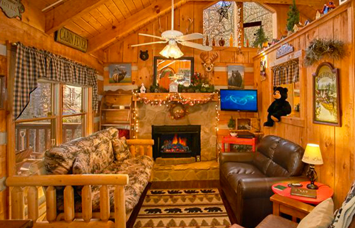 Christmas cabin getaway